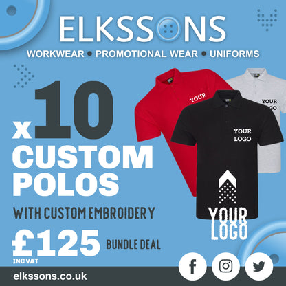 10 x Embroidered Polo Workwear Bundle