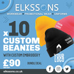 10x Cuffed Embroidered Beanie Bundle Deal