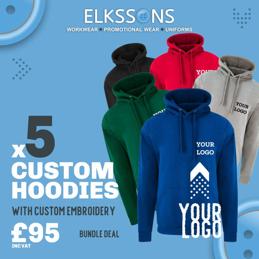 5 x Embroidered Hoodie Workwear Bundle