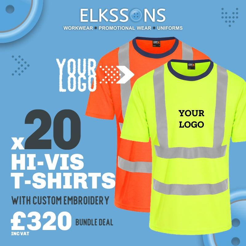 20 x Embroidered  Hi Vis T-Shirts