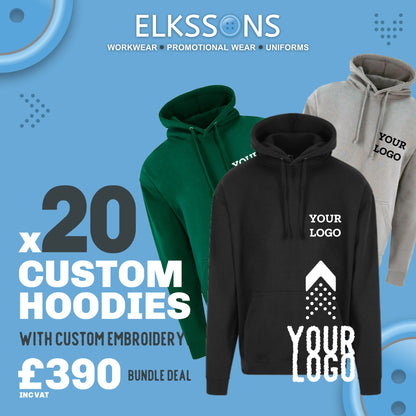 20 x Embroidered Hoodie Workwear Bundle