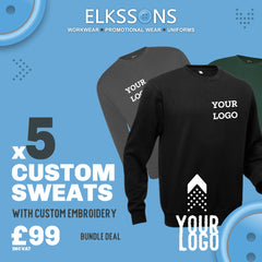 5 x Embroidered Sweatshirt Workwear Bundle