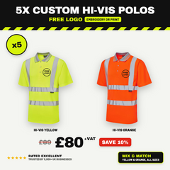 5 x Best Selling Hi-Vis Polos With Logo