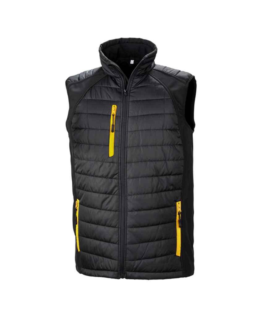 Result Genuine Recycled Black Compass Padded Gilet