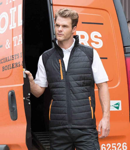 Result Genuine Recycled Black Compass Padded Gilet