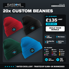 20x Custom Embroidered Beanies