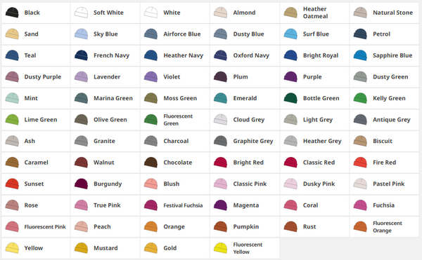 10x Custom Embroidered Beanies