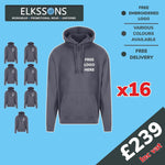 16 x Embroidered Hoodie Workwear Bundle - Elkssons