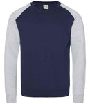 JH033 Oxford Navy/Heather Grey Front