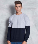 JH038 Heather Grey/New French Navy Model