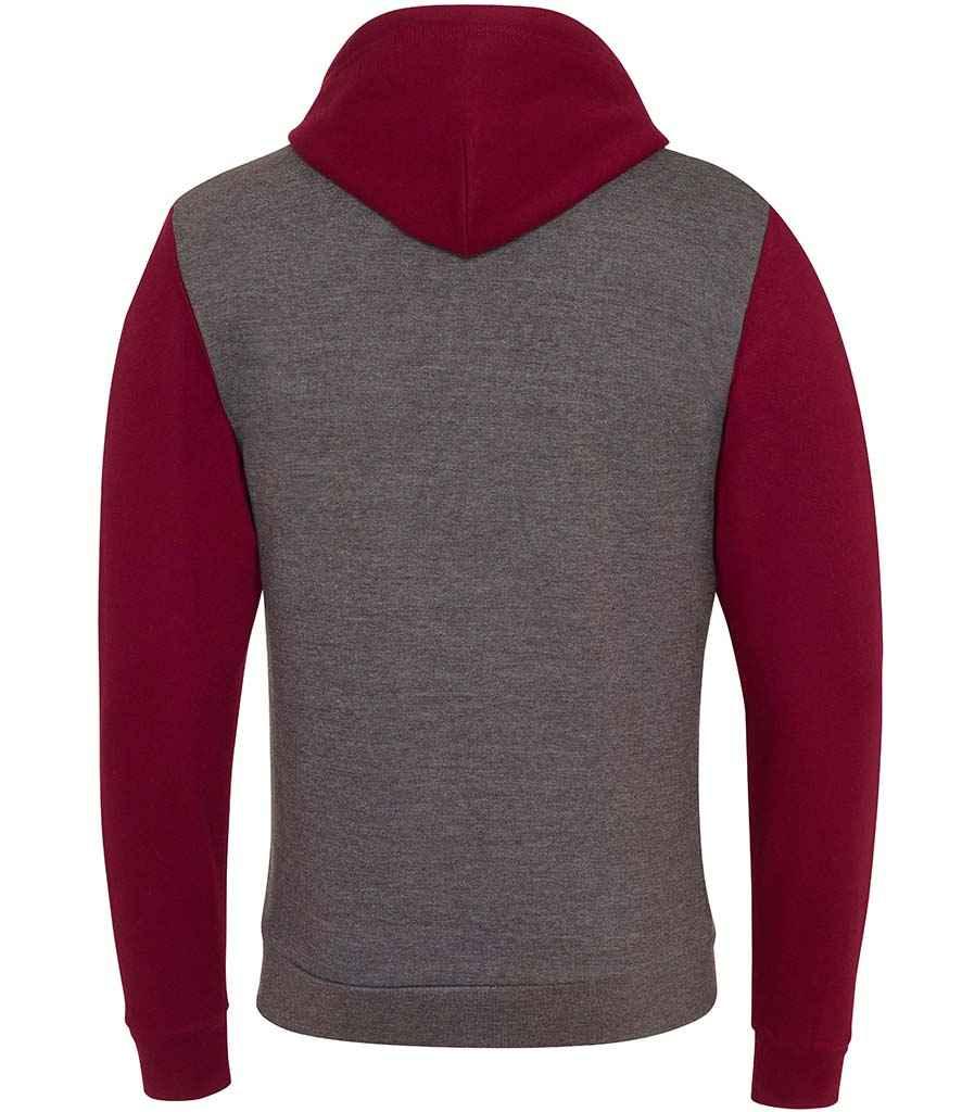 JH059 Charcoal/Burgundy Back