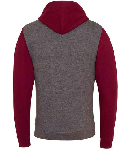 JH059 Charcoal/Burgundy Back