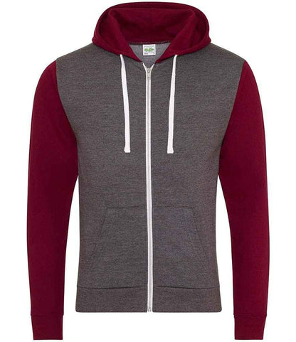 JH059 Charcoal/Burgundy Front