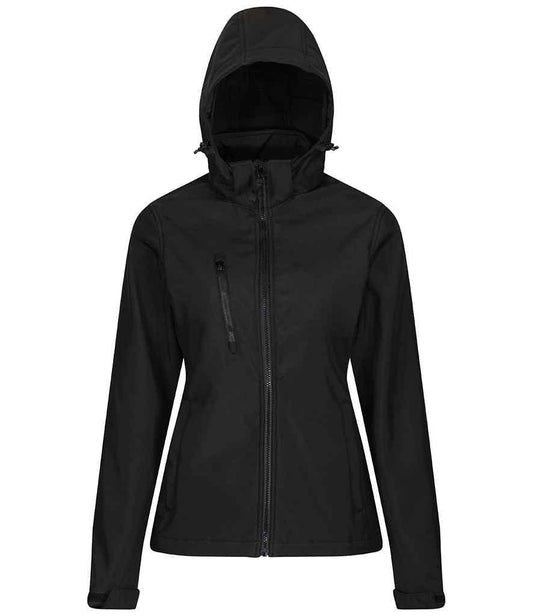 Regatta Ladies Venturer Three Layer Hooded Soft Shell Jacket | Elkssons.