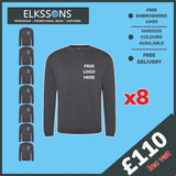 8 x Embroidered Sweatshirt Workwear Bundle | Elkssons.